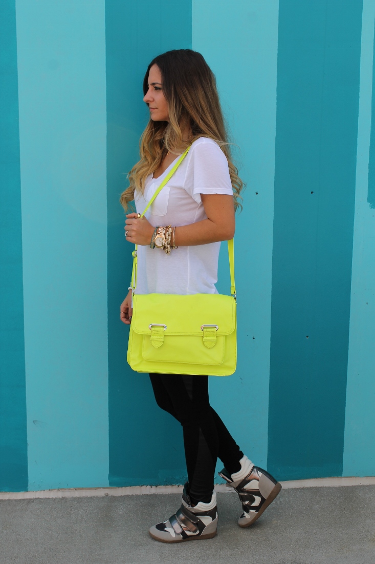Neon 2025 wedge sneakers